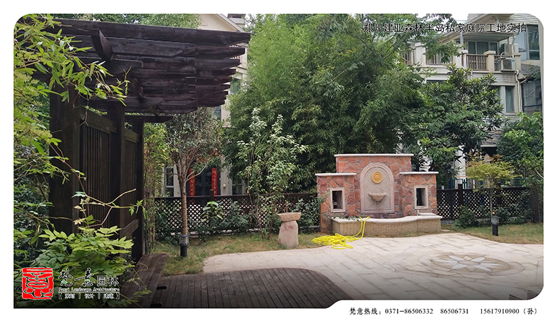 別墅庭院設計施工現場(chǎng)圖