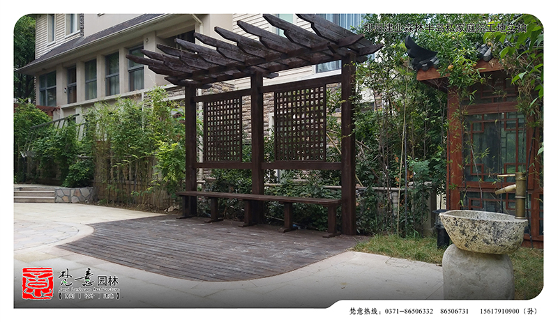 別墅庭院設計施工現場(chǎng)圖
