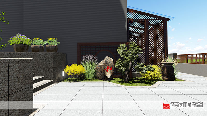 鄭州普羅旺世別墅花園設計,鄭州別墅花園設計